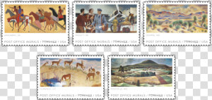 Post Office Murals   Postage Stamp  HD Png Download