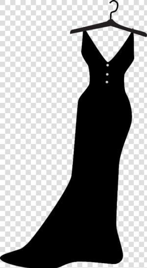 Costura E Roupas Riblackandreddress06 Minus   Dress On Hanger Silhouette  HD Png Download