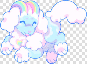 Fluffy Clipart Pastel Cloud   Cartoon  HD Png Download