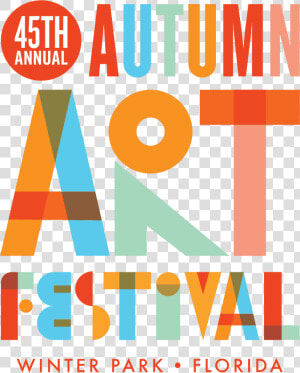 45th Annual Winter Park Autumn Art Festival   Graphic Design  HD Png Download