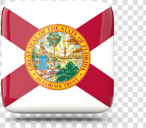 Glossy Square Icon   Florida State Flag  HD Png Download