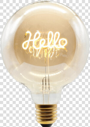 Hello Light Bulb   Incandescent Light Bulb  HD Png Download