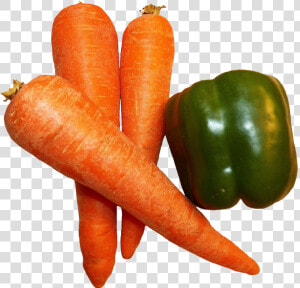 Vegtables Carrots Green Pepper   Green Pepper And Carrots  HD Png Download