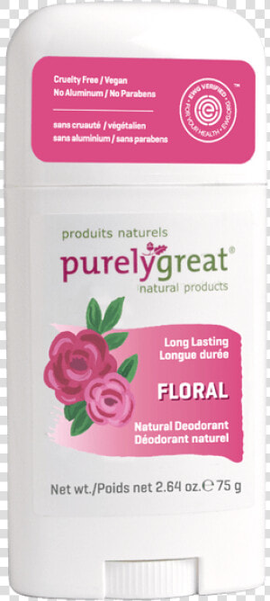 Purelygreat Floral Stick Deodorant   Deodorant  HD Png Download