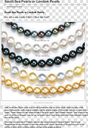 Transparent Strand Of Pearls Png   South Sea Pearl Shapes  Png Download