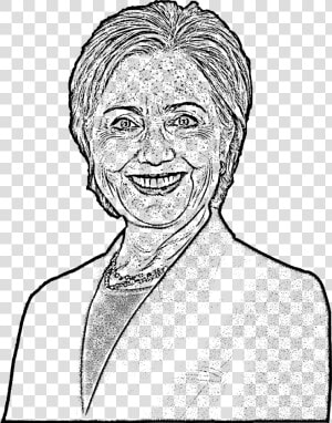 Hillary Clinton As President Of The United States Clip   Hillary Clinton Drawing  HD Png Download