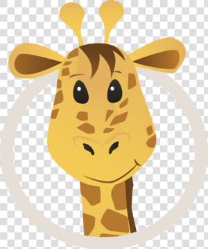 Giraffe Clipart Neck Head   Cartoon Giraffe Head Drawing  HD Png Download