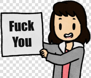 Fuck I You Facial Expression Text Cartoon Human Behavior   You Rock  HD Png Download