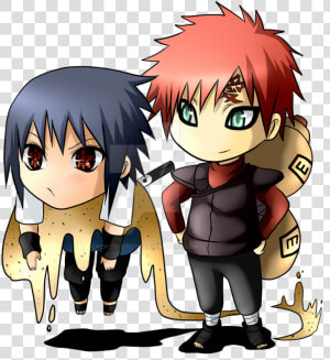 Naruto And Gaara Chibi   Sasuke Y Gaara Chibi  HD Png Download