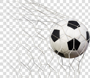 Soccer Ball And Goal Png   Football In Goal Png  Transparent Png