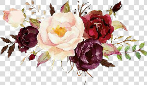  beautiful  watercolor  lovewatercolors  flowers  flores   Burgundy Watercolor Flowers Png  Transparent Png