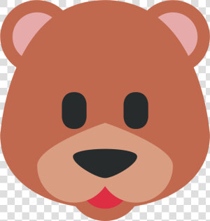 Bear Twitter Emoji Png   Png Download   Bear Emoji Twitter  Transparent Png