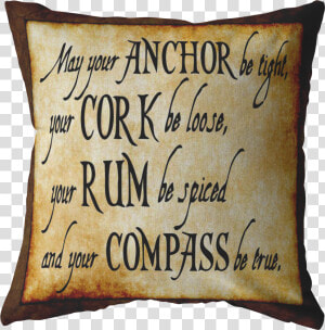 May Your Anchor Be Tight Nautical Pirate Throw Pillow  HD Png Download