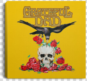 Crow Skull Grateful Dad Square Canvas   Stolen Roses Songs Of The Grateful Dead  HD Png Download