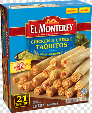 Chicken  amp  Cheese Flour Taquitos   El Monterey Taquitos  HD Png Download