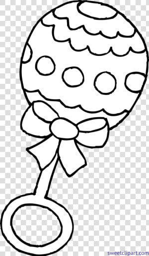 Vector Freeuse Download Baby Rattle Clipart   Baby Shower Colouring Pages  HD Png Download