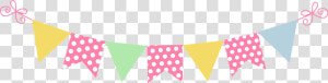 Transparent Polka Dot Triangle Banner Clipart   Transparent Background Pink Bunting Clipart  HD Png Download