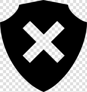 Shield Protect Unsecure Attack   X Icon Noun Project  HD Png Download