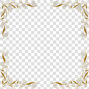 Golden Floral Border Png High quality Image   Floral Border Png Transparent  Png Download