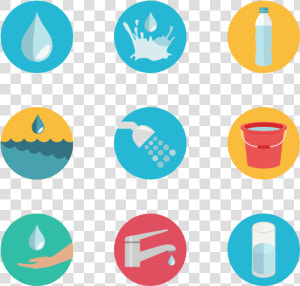 Flat Water Icon Vector  HD Png Download