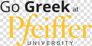 Pfeiffer Go Greek Logo   Pfeiffer University Png  Transparent Png