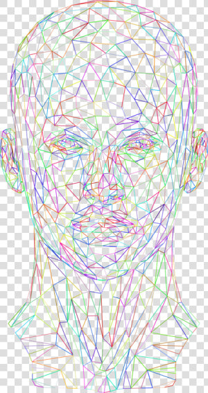 Transparent Human Head Clipart   Low Poly Wireframe Png  Png Download