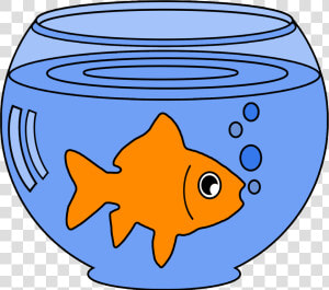 Goldfish In A Bowl Png   Gold Fish Bowl Clipart  Transparent Png