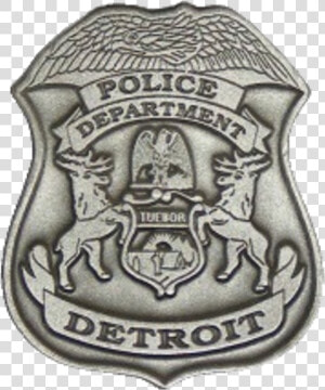 Photo Via Wikipedia   Detroit Police Officer Badge  HD Png Download