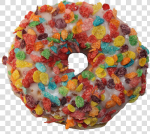 Donut Covered On Cereals  HD Png Download