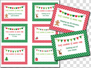 Printables Christmas Coupons Fellowes   Christmas Coupons For Kids  HD Png Download