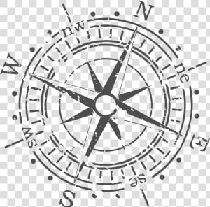 Tumblr Static Vector Compass In Gray   Grunge Vector Compass Free  HD Png Download