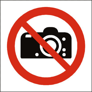 No Photography Symbol Label   Dumping Not Allowed Sign  HD Png Download