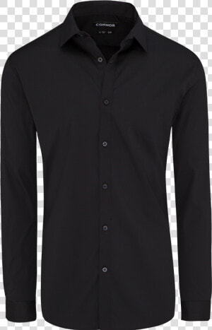 Black Cyrus Slim Dress Shirt By Connor   Black Long Sleeve Button Down Png  Transparent Png