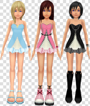 Kingdom Hearts Kairi Namine And Xion Dress Rose Kazuki9484   Kingdom Hearts Kairi Outfit  HD Png Download