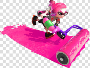 Splatoon 2 Inkling With Splat Roller  HD Png Download