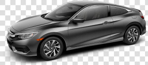 Civic Coupe Front   Dark Grey Honda Civic 2018  HD Png Download