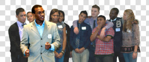 High School Student Speaking Amidst A Crowd Png Posse   Gentleman  Transparent Png