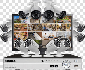 Twelve Camera Hd 1080p Security System Including 4   Cctv Camera Set Png  Transparent Png