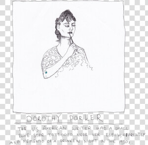 Dorothy Parker Transparent Bck   Sketch  HD Png Download