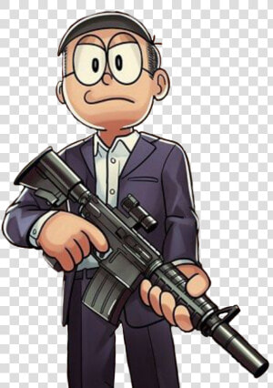 Doraemon Gta   Png Download   Nobita Nobi With Gun  Transparent Png