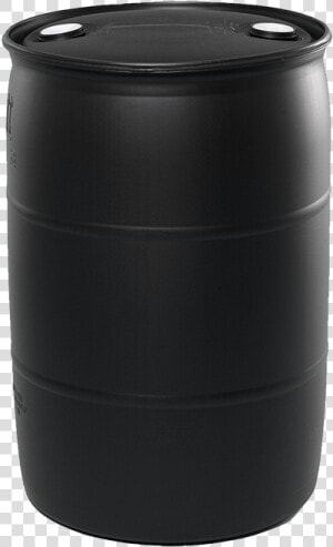 55 Gallon Black Tight Head Plastic Drum   Drum  HD Png Download