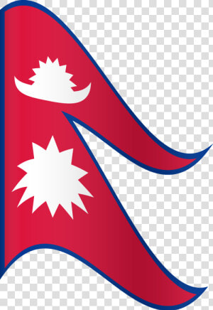 Vector Flag Of Nepal   Waving Flag Nepal Flag Logo Png  Transparent Png