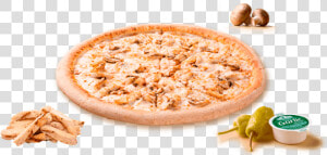 Pizza Pollo Y Champiñones  HD Png Download