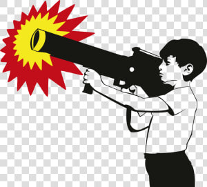 Pop Art Stencil Graffiti Clip Art   Bazooka Vector  HD Png Download