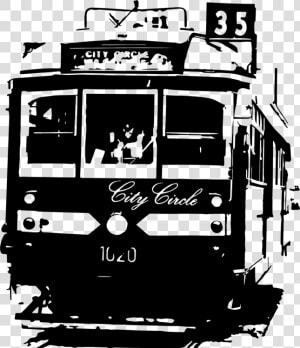 Trolley Trams In Melbourne City Circle Tram Cartoon   City Circle Tram  HD Png Download