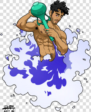 Aquarius Tattoo Design For Men   Aquarius Man Photo Cartoon  HD Png Download