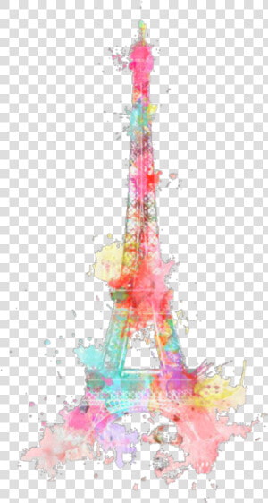 Ftestickers Watercolor Eiffeltower Paris Colorful Freet   Cute Eiffel Tower Png  Transparent Png