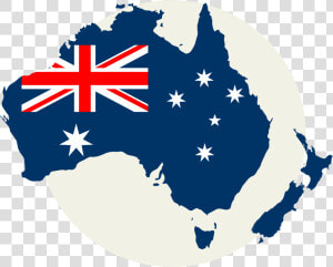 Flag Of Australia Map   Australia Flag Map Png  Transparent Png