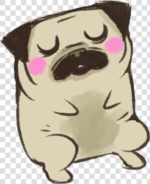 Puppies Drawing Pug   Blushing Pug  HD Png Download