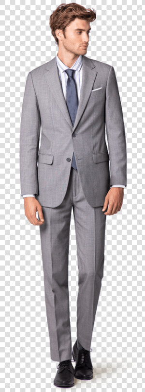 New Grey Wool Blend Suit   Traje Gris  HD Png Download